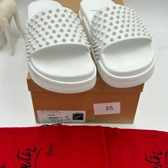 Men’s Christian Louboutin pool fun slides size 43 made in Italy - Picture 2 of 6
